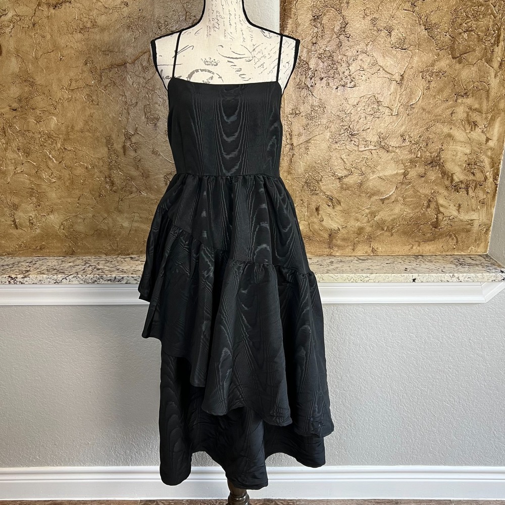 Kate Spade New‎ York Target Tank Dress Womens Large Tiered Ruffle Formal Black